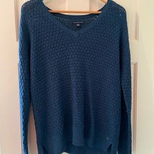 American Eagle V-Neck Navy Blue Sweater